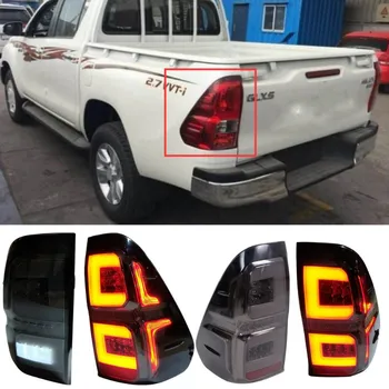 

LED REAR LIGHTS TAIL LAMP REAR BRAKE LIGHTS WITH TURN SIGNAL STROBE LIGHTTING FIT FOR HILUX REVO 2015-2017