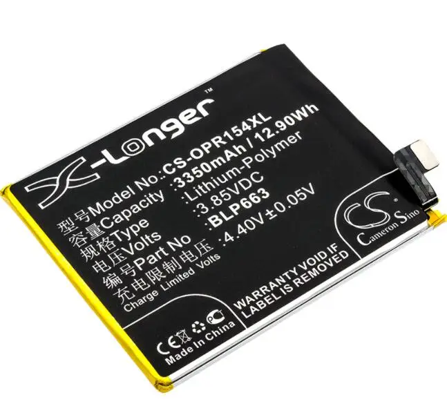 Cameron sino 3350 мА/ч, батарея для OPPO CPH1835 PACM00 PACT00 R15 R15 Dual SIM R15 Dual SIM TD-LTE BLP663