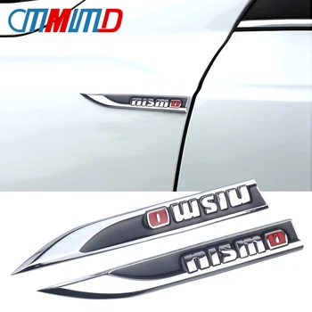 

2pcs Car Styling NISMO logo Emblem Badge Decals Metal Fender Side Car Sticker for Nissan Tiida Teana Skyline Juke X-trail Almera