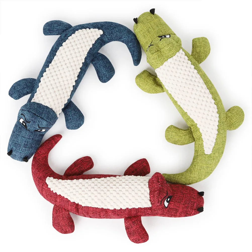3 цвета в форме крокодила, жевательная игрушка для домашних животных, собака, кошка, игрушки животные, белка, хлопок, игрушка в форме крокодила, пищалка, игрушки