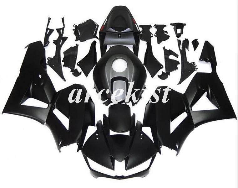 Литьевая Форма ABS мотоцикл обтекатели комплект подходит для CBR600RR F5 13 14 15 16 17 CBR600 2013 тела набор черный зеленый - Цвет: black matte