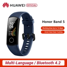 Умный Браслет huawei Honor Band 5, Оксиметр, сенсорный экран, волшебный цвет, для плавания, для обнаружения сердечного ритма, сна, сна, Honor Band5