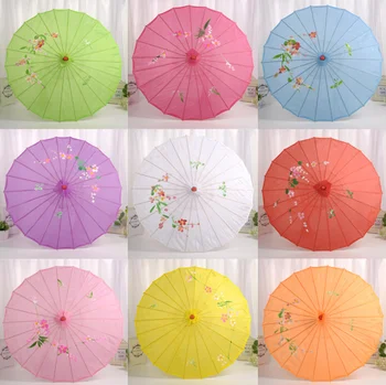

Chinese Oil Paper Umbrella House Hang Decor Retrol Stage Dance Craft Silk Cloth Photo Studio Performance Props Umbrella LF681