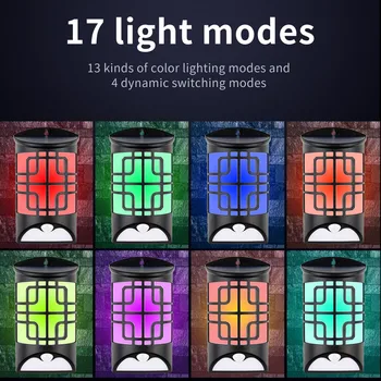 

Solar RGB Wall Lamp Body Sensor Light Waterproof Remote Control 30 LED Solar Light Courtyard Villa Landscape Lights