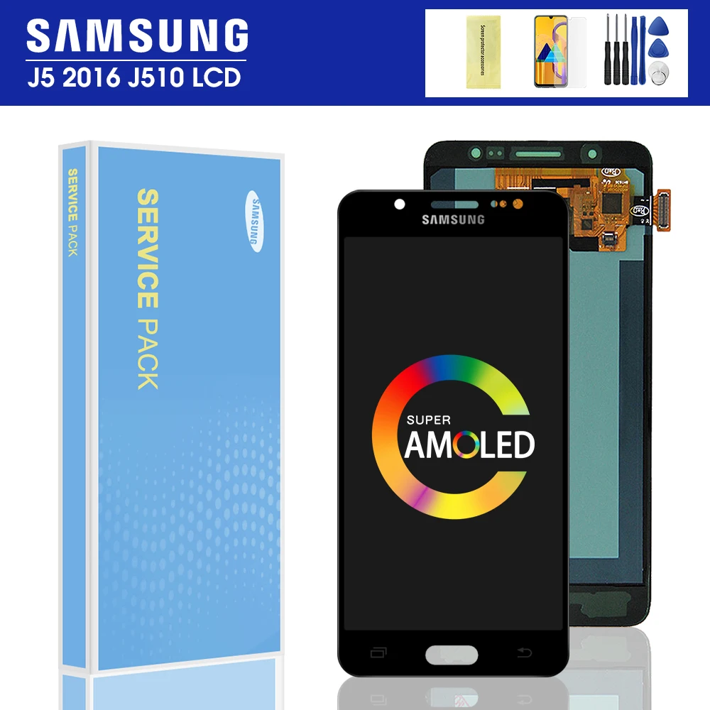 Оригинальный 5 2 ''ЖК дисплей для SAMSUNG Galaxy J5 2016 с сенсорным экраном Samsung J510 J510F J510FN