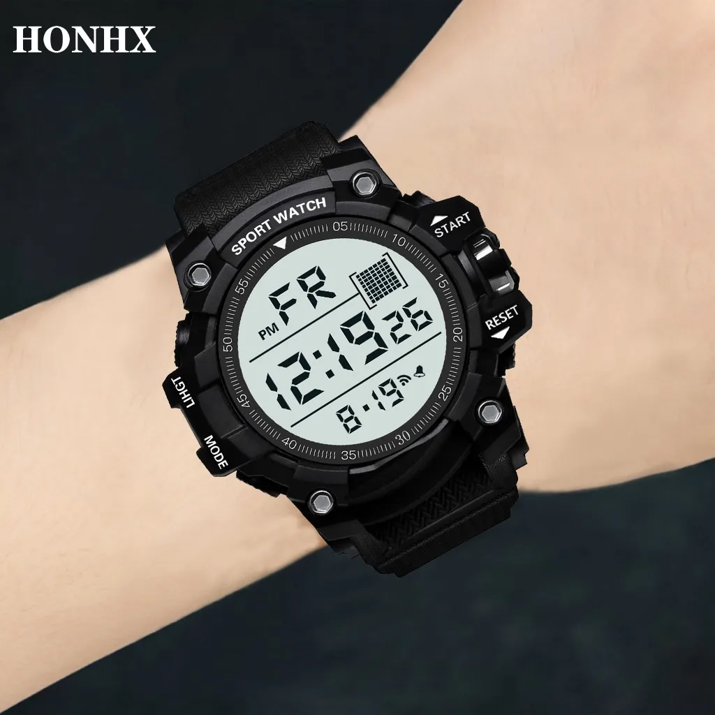 Relogio masculino, модные часы, водонепроницаемые, reloj hombre, для мужчин, для мальчика, lcd, цифровой секундомер, дата, часы, резиновые, спортивные, наручные часы* A