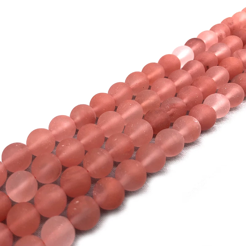 

Matte Pink Watermelon Tourmaline Stone Beads Natural Loose Crystal Spacer Beads For Jewelry Making Accessories Gift 15‘’ strand