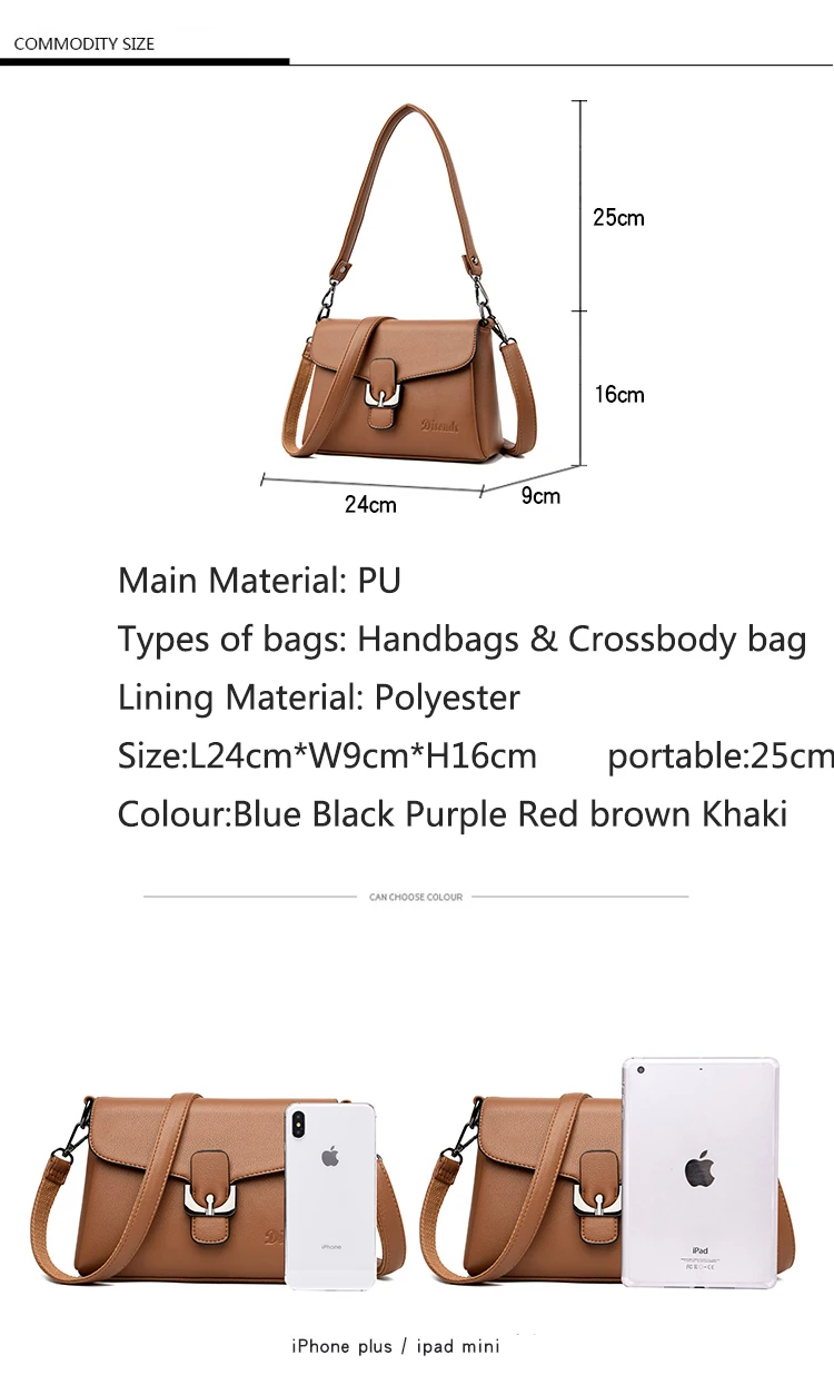 Модная кожаная сумка для основной женщины, роскошные сумки, женские сумки, дизайнерские брендовые маленькие сумки через плечо, женские сумки, коричневые, черные, красные