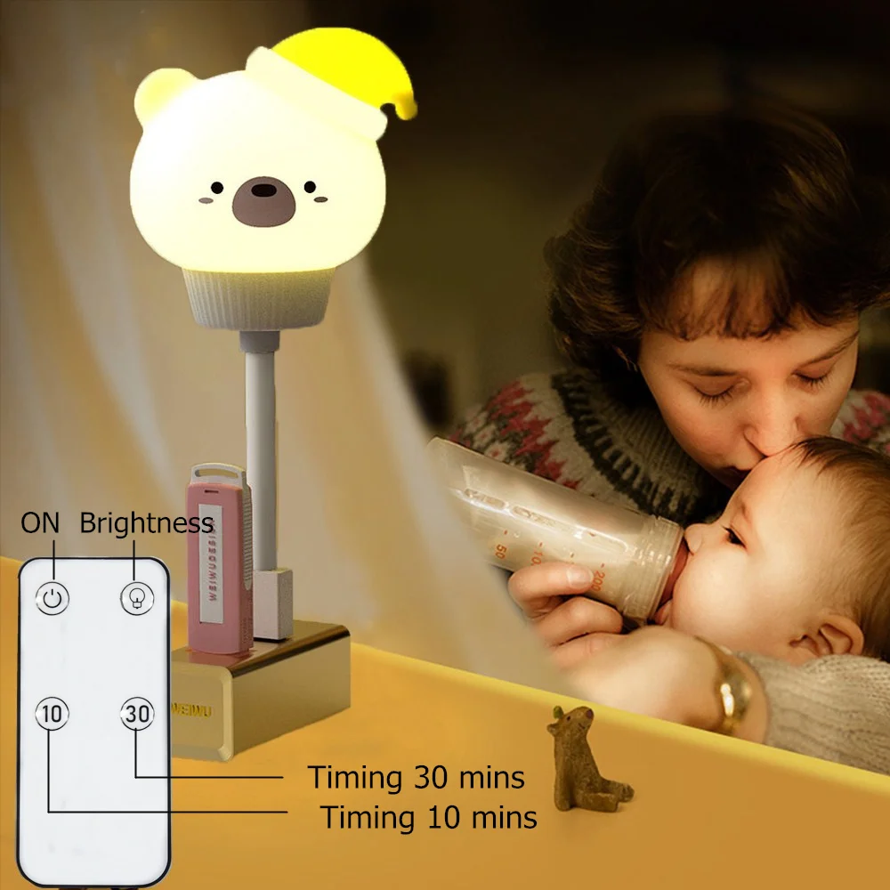 Night Light Children's Lamp USB LED Night Lamp Bear Rabbit For Baby Night Light Bedroom Decor Gift Kid Lamp