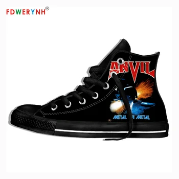 

Men's Canvas Casual Shoes Anvil Band Most Influential Metal Bands Of All Time Customize Pattern Color Lace-up Leisure Flats Shoe