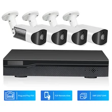 H.265 8CH 5MP POE NVR комплект Bewakings камера Аудио ip-камера пуля водонепроницаемый CCTV система видеонаблюдения Комплект Открытый Mobiele