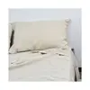 3PCS 100% Linen Elastic Sheet Set, 1 Bed Sheet, 2 Pillowcases, Breathable Soft Farmhouse Bedding Bedsheet, Fitted Sheet Set 6