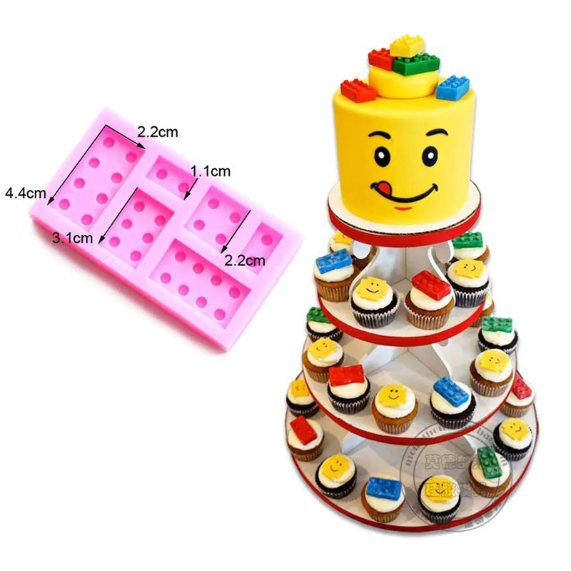 Cake Tools Lego Silicone Mold Mini Figure Robot Shape Holes Ice Cube Tray Chocolate Jelly Jello Fondant Moulds | Дом и сад