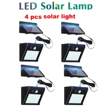 2/4pcs 100/56/30 LED Solar Light PIR Motion Sensor Waterproof Outdoors Garden Solar Power Light Street Wall Lighting Lamp split