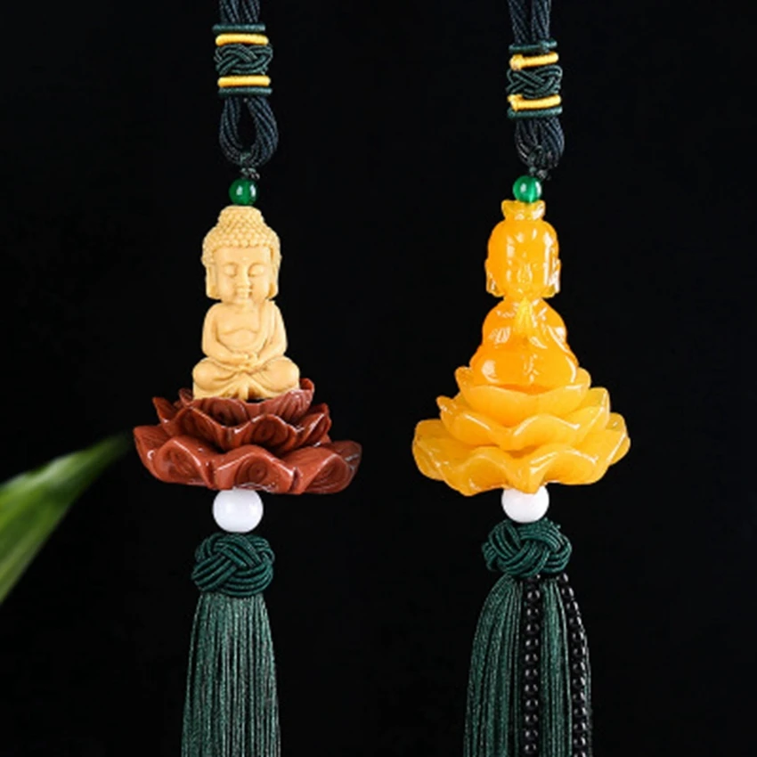 Подвеска для автомобиля украшение интерьера Lotus Guanyin дерево Будды | Автомобили и