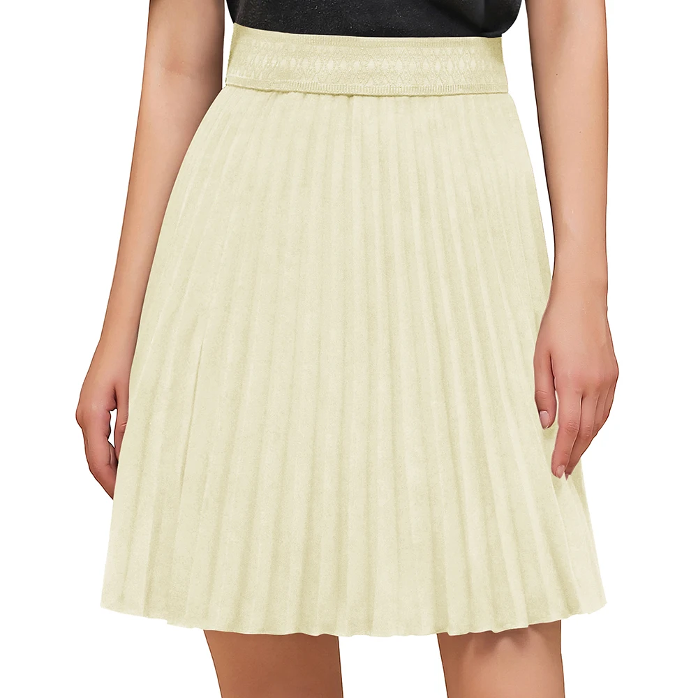 Ropa mujer, разноцветные юбки, Женская Юбка Женская, ПЫЛЬНАЯ РОЗА, бордовая, гибкая Юбка цвета слоновой кости, бордовая, Faldas Mujer Moda - Цвет: Слоновая кость