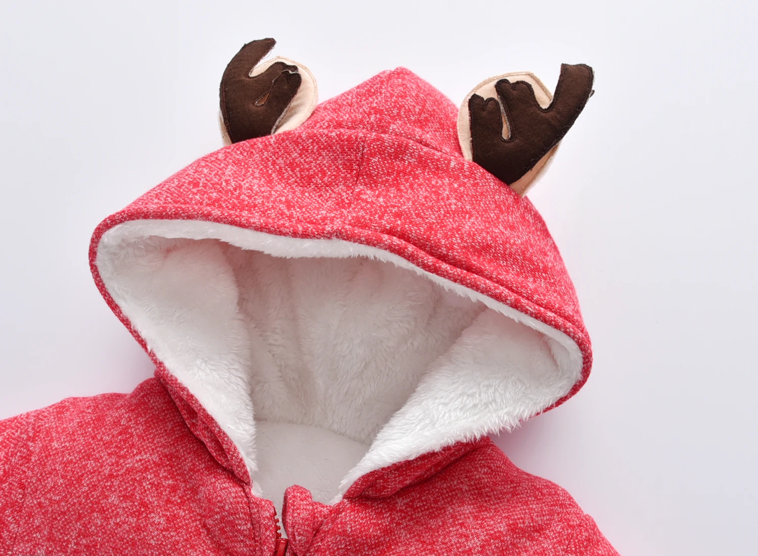 Baby Christmas Rompers Cute Deer Printed Onesie For Newborns Warm Winter Cotton Outfits Infant Jumpsuit Xmas Baby Hooded Clothes