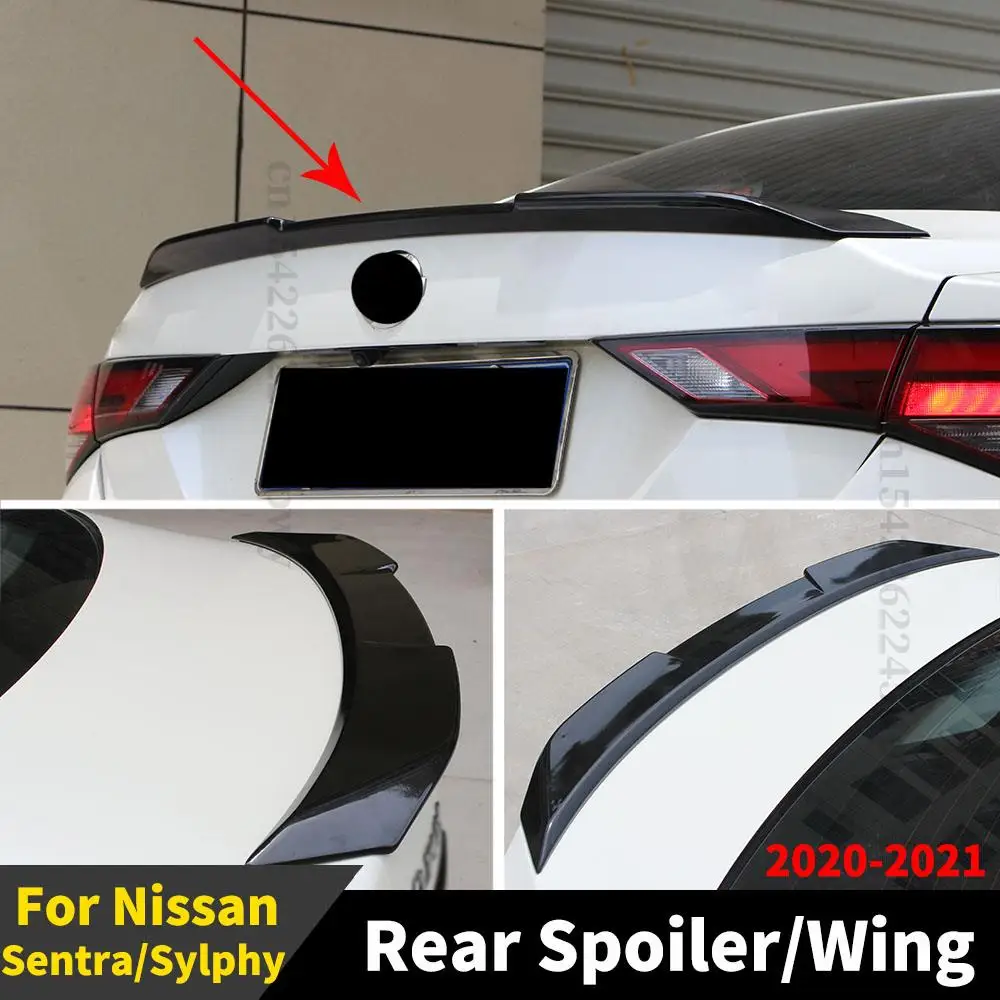 

Roof Rear Spoiler Wing Racing Sport Boot Lip Modification Tuning Accessories Splitter Tail For Nissan Sentra Sylphy 2020 2021