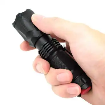 

Zoom Hand Tactical Linterna XPE-Q5 Adjust Focus LED Flashlight 3 Mode Waterproof Mini Pocket Torch for Camping Hunting