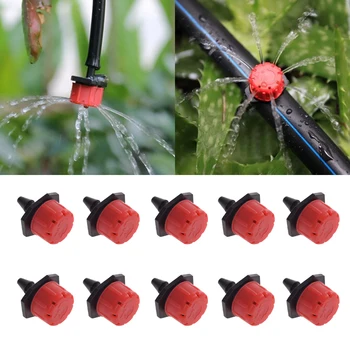 

50Pcs Micro Flow Dripper Drip Head 1/4 Inch Hose Garden Irrigation Misting Garden Sprinklers Garden Watering Tool