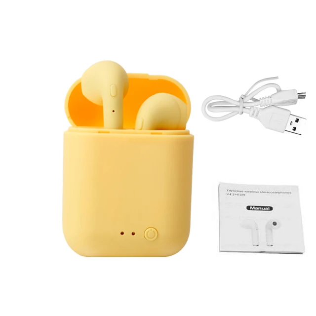 Mini-2 Bluetooth Wireless Earphones Headset Sport Earbuds Waterproof Earpieces For Iphone Huawei Xiaomi OPPO TWS Music Headphone MINI-2 yellow