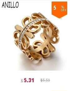 ANILLO женское кольцо из розового золота, инкрустированное однорядным кубическим цирконием, нержавеющая сталь, магнит для здоровья, обручальное ювелирное изделие, подарок