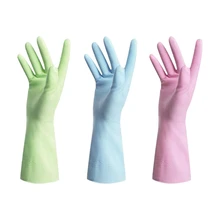 Горячие Резиновые Перчатки-латексные кухонные чистящие перчатки бытовые водонепроницаемые для мытья посуды жизни большой(3-Pack