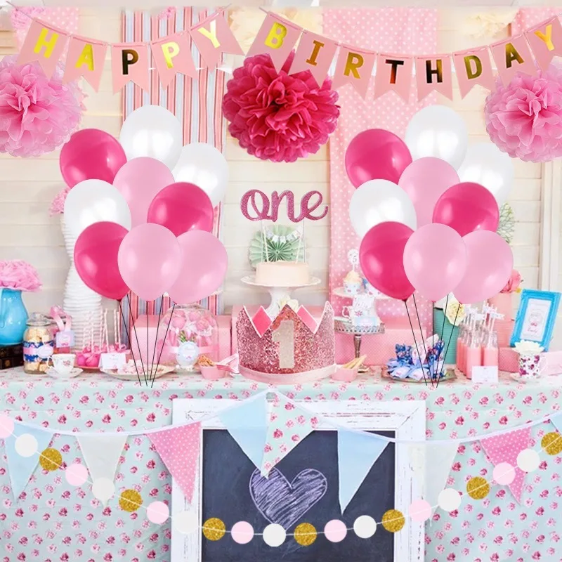 С днем рождения воздушные шары комбинация латекс Baby Shower девушка декоративные шары для дня рождения вечерние принадлежности Европейский цифровой шар