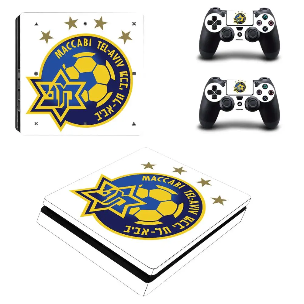 Маккаби Тель Авив FC PS4 тонкая кожа Наклейка виниловая для sony Playstation 4 консоль и контроллеры PS4 тонкая кожа Наклейка