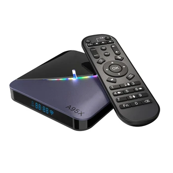 

Android 9.0 Smart TV Box S905X3 BT4.2 Dual-band WI-FI Support 8K RGB Light TV Set Top Box 4K 1080P Media Player 2.4G/5G WiFi