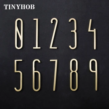 

Brass House Number /70mm Height / 0-9 Number for Office Modern Plaque Number Hotel Room Number Address Digits Plate Sign