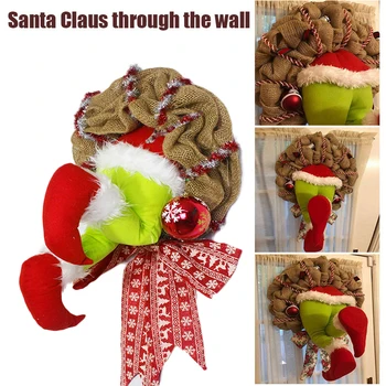 

Christmas Thief Wreath Christmas Home decoration Props Pendant Festive Party Supplies 2020 New Fashion