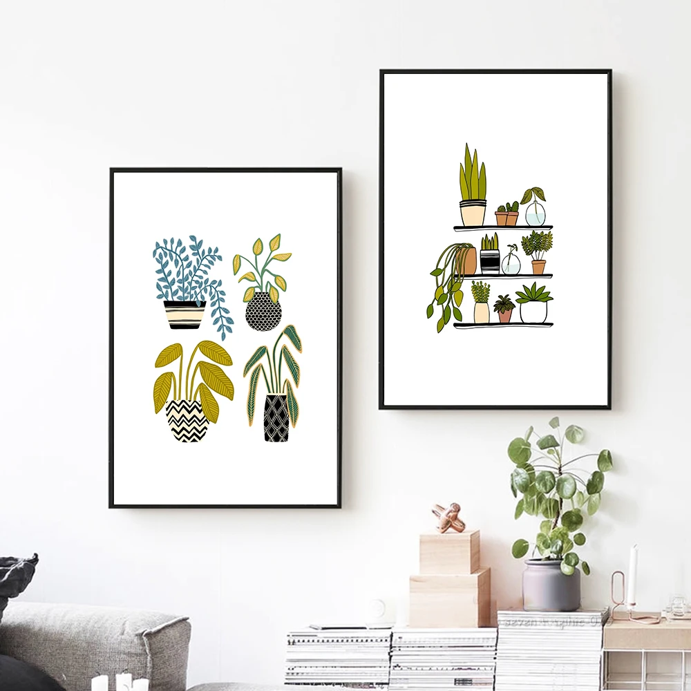 Simple-Shelves-Houseplants-Poster-Green-Potted-Plants-Decorative-Picture-Modern-Wall-Art-Paintings-for-Living-Room (3)