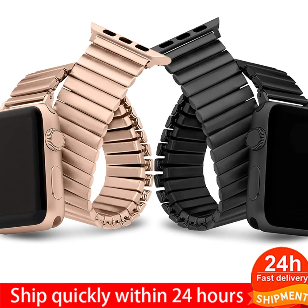 Buy Now Elastic Watch Band for Apple Watch Accessories Bracelet for Apple Watch 5 Band 40mm 44mm 42mm 38mm Series 6 4 3 Expansion Strap