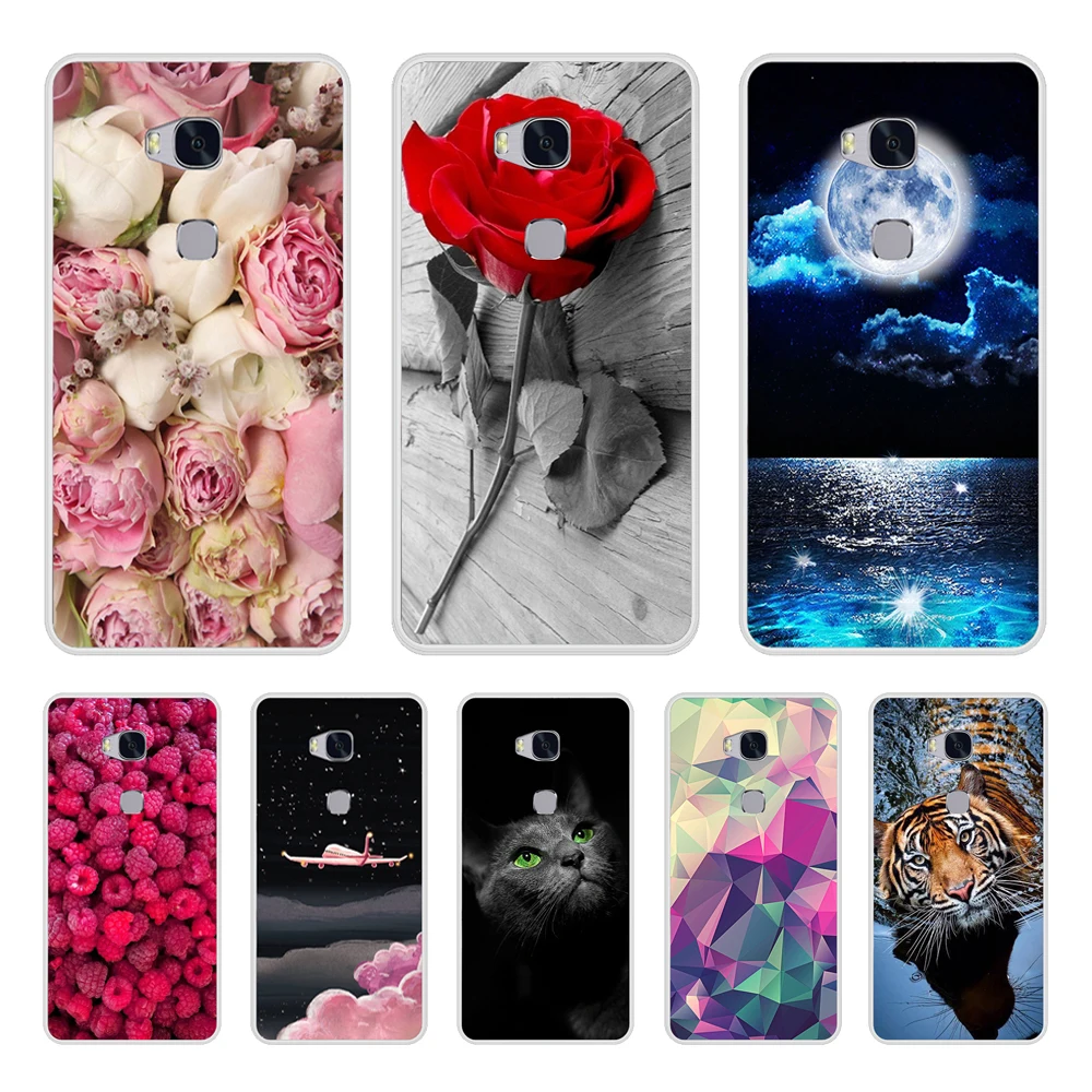 Funda trasera con dibujos animados para Huawei Honor 5X, funda de silicona suave de TPU para Huawei GR5 2016 Honor 5 X KIW KII L21 L22 Honor5x