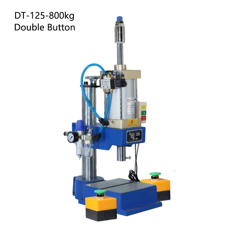 Пневматические пробивая машины 800 кг одноколонный 125 тип скамья пресс маленькая, газовая клепальная машина высокой точности - Цвет: DT-125 Double Button