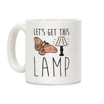 

Let's Get This Lamp White 11 Ounce Ceramic Coffee Mug