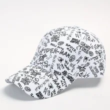 Бейсбольная кепка с принтом букв граффити для мужчин и женщин Регулируемая Летняя шляпа для уличного танца хип-хоп кепка для пары Snapback шапки