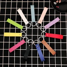 Напрямую от производителя, распродажа, простой Универсальный кожзаменитель, широкий кожаный канат, автомобильный брелок для ключей, мужской женский брелок для ключей Ci