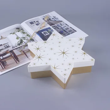 

Six-pointed Star Bronzing Holiday Jewelry Gift Box Star Tray Hand Gift Box Flowers Gift Box Wedding Party Anniversary Gift Box