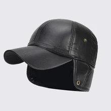 Новая высококачественная Мужская зимняя шапка теплые наушники плюс бархатная Толстая зимняя бейсболка для среднего возраста и старше