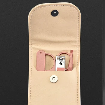 

4pcs Rose Gold Nail Clipper Scissors Set Stainless Steel Dead Skin Trimmer Clipper Manicure Pedicure Beauty Tool