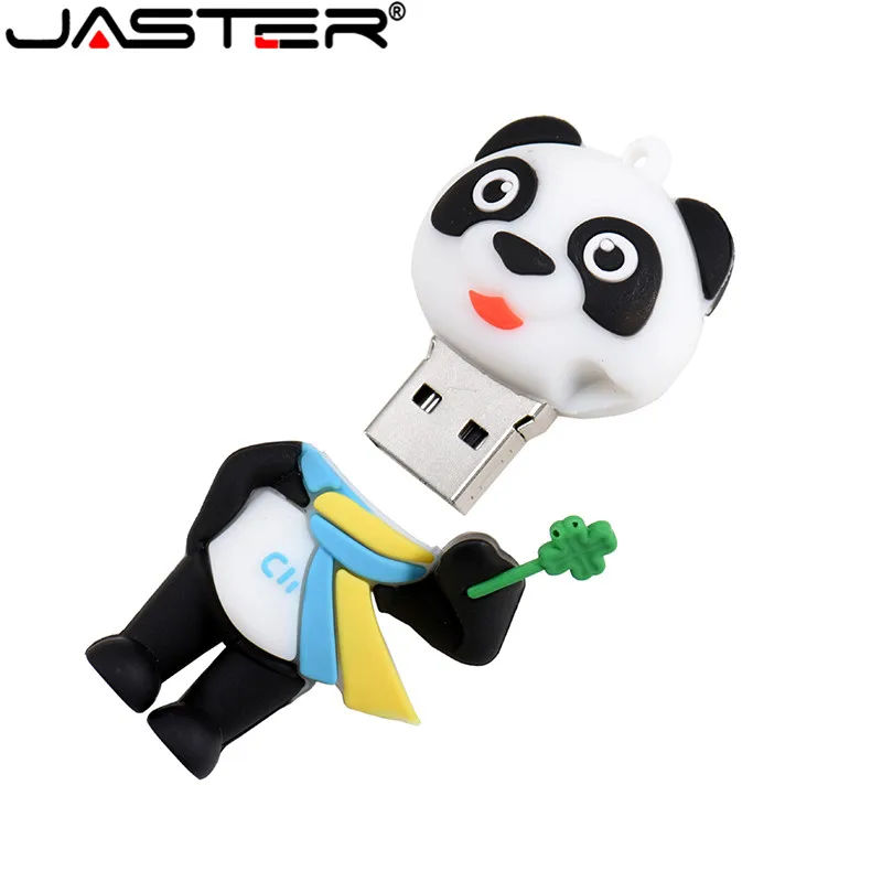 JASTER мультяшный USB флеш-накопитель панда флеш-накопитель USB карта памяти 4 ГБ 8 ГБ 16 ГБ 32 ГБ 64 Гб 128 ГБУ диск подарок на день рождения