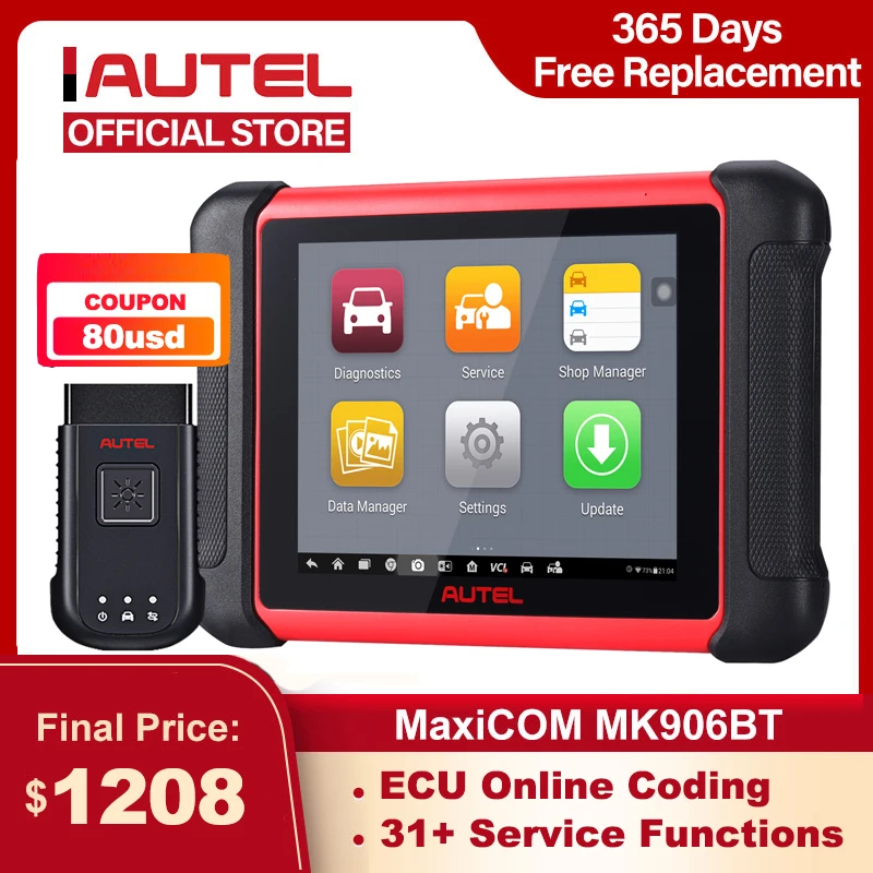 Autel MaxiCOM MK906BT диагностический инструмент Bluetooth сканер автоматический ЭБУ