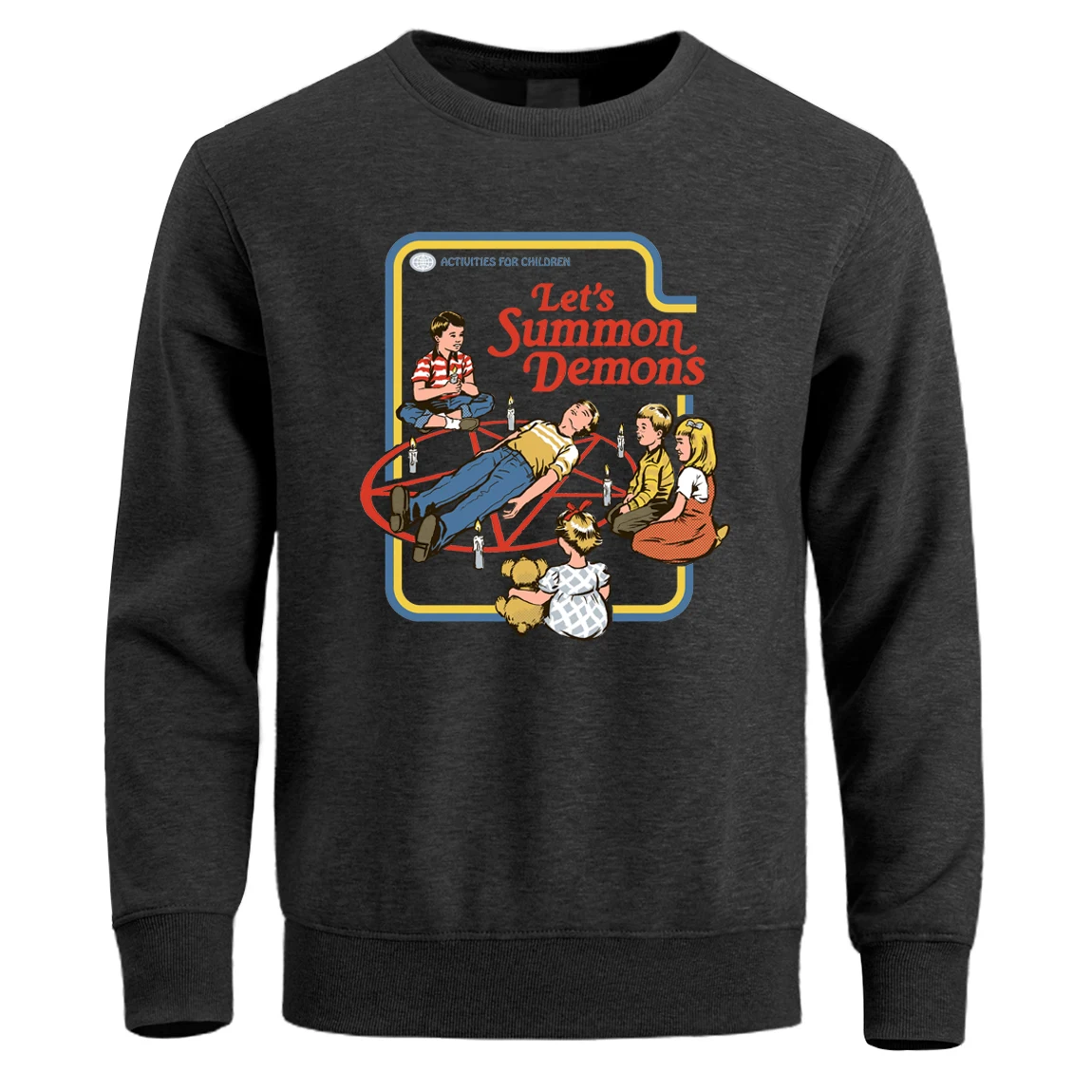 Dark Gray Сатана толстовка мужская Ouija страшный злой демон смерти инопланетянин Grim Reaper Crewneck толстовки Зимний теплый пуловер уличная одежда - Цвет: Dark Gray