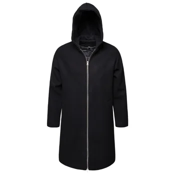 

WBDDT Trench Coat Men Jacket Hoodie Plus Overcoat Streetwear Thick Warm Windbreakers Black Jackets Zipper Streetwear Dropship