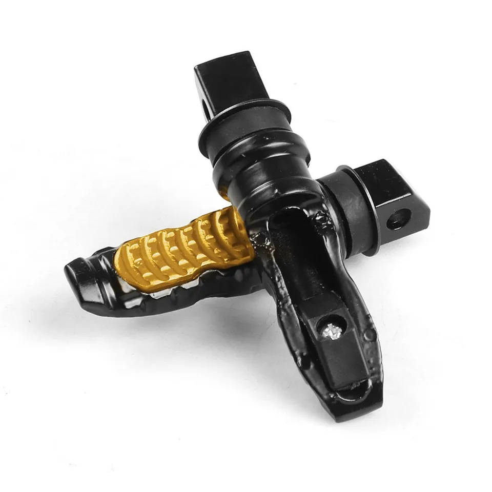 Pedalina Moto 2Pcs Universale Alluminio Moto Posteriore Passeggero Pedane Pedale Modifica Pedale-Moto Poggiapiedi Moto (Colore : Argento