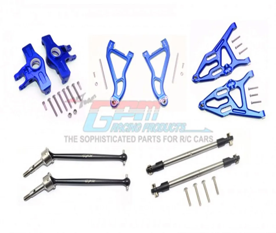 

ALUMINUM F UPPER&LOWER ARMS+KNUCKLE ARMS+HARDEN STEEL CVD+SST TURNBUCKLE-36PC SET