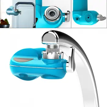 

Portable 1.8L/min Washable Ceramic Filter Faucet Tap Water Purifier Support Three Water Modes with 5 Interface Connectors