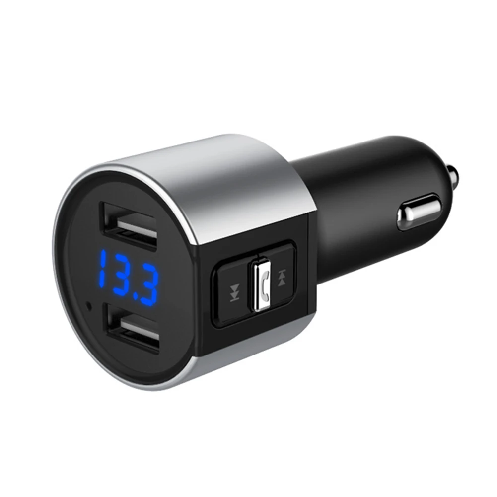Беспроводной автомобильный Bluetooth fm-передатчик MP3-плеер Радио адаптер автомобильный комплект 2-USB зарядное устройство - Название цвета: As Show